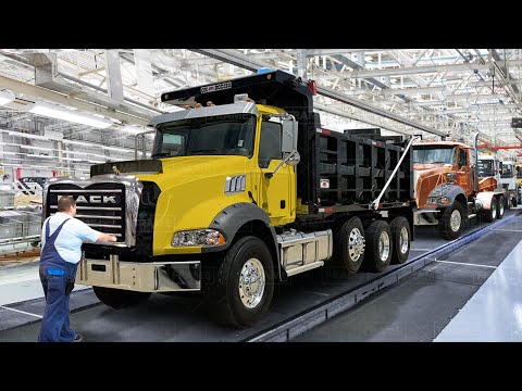 , title : 'Inside US Factory Producing Giant Trucks : MACK Production Line'