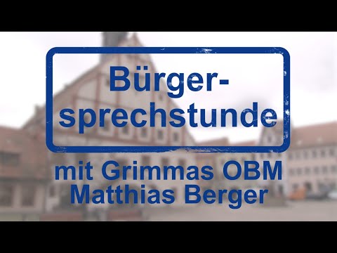 31. Online-Bürgersprechstunde Grimma mit OBM Matthias Berger (01.03.22)