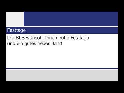 BLS Fixansage • Festtage + Neujahr (DE, FR, EN)