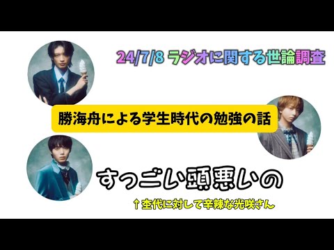 光咲さんの学生時代の勉強のやる気を出す方法とは？【ラジオに関する世論調査】