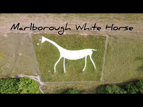 4K Drone Marlborough White Horse 14.08.22 Wiltshire