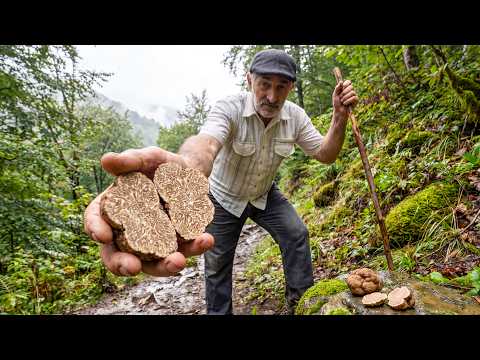 An Old Man Climbed a Dangerous Cliff to Bring Wild Truffles to His Wife
