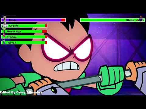 Teen Titans Go! To the Movies (2018) Final Battle with healthbars 1/2