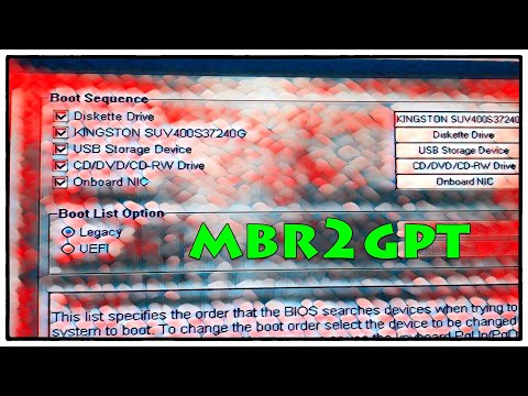 Mit Programm "mbr2gpt" den Windows Computer von Legacy auf UEFI Boot umstellen ohne Neuinstallation.