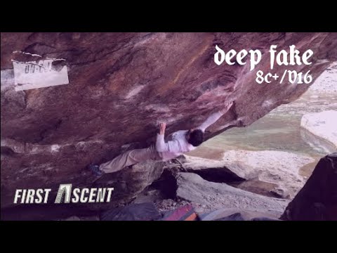 UNCUT: Nathan Philips - Deep Fake (8C+/V16)  First Ascent