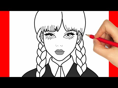 Comment Dessiner MERCREDI ADDAMS