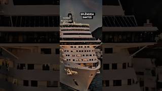 MSC SPLENDIDA navio cruzeiro Santos   ⁨@cruzeiros2025⁩   saida cruise #google #drone #shorts