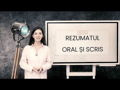 Rezumatul oral și scris - Română - Clasa VI-a