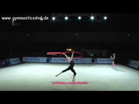 Kseniya Moustafaeva Ribbon Training - GP Thiais 2016