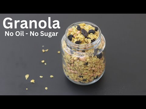 Easy & Healthy Homemade Granola Recipe - No Oil - No Sugar - Peanut Butter Granola | Skinny Recipes