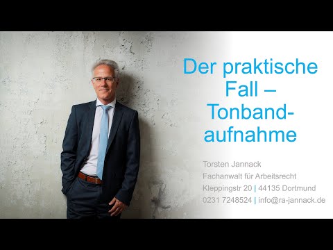 Der praktische Fall - Tonbandaufnahme