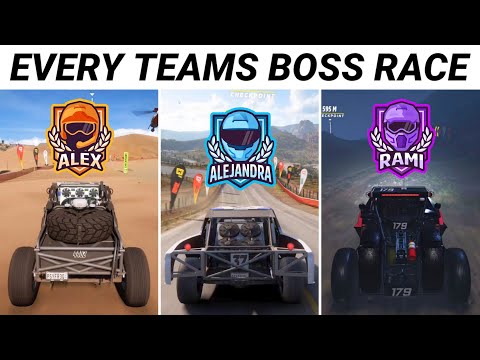 Forza Horizon 5 Rally Adventure - All 3 Bosses, Every Teams Final Race (Alex, Alejandra & Rami)