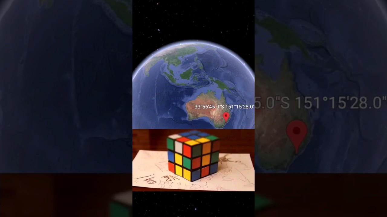 I found a big rubik's cube on google earth #shorts #googlemaps
