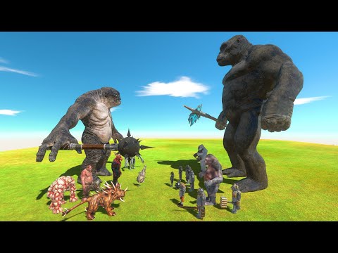 Mutant Primates vs Infernals | King Kong vs Troll - Animal Revolt Battle Simulator