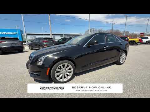 2018 Cadillac ATS Sedan 4dr Sdn 2.0L AWD in Black for sale at Ontario Motor Sales in Oshawa, ON