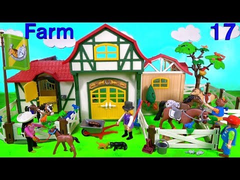 Farm Animal Toys For Kids - Learn Animal Names and Sounds - Learn Colors with Animals 17 Playmobil