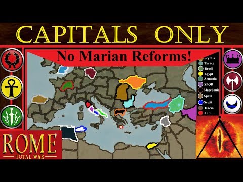 Capitals Start + No Marian Reforms: TIMELAPSE: Rome Total War (A.I. Only)