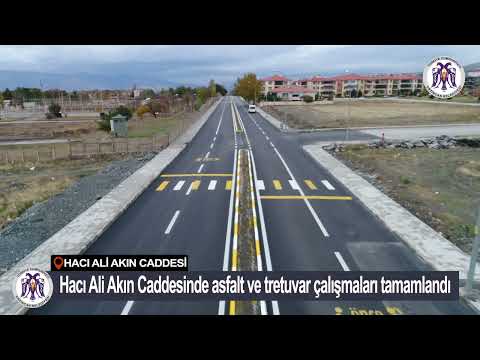 Hacı Ali Akın Caddesinde Sıcak Asfalt ve Tretuvar yapım çalışmalarımız tamamlandı.15.11.2023
