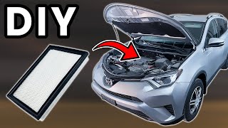 DIY 2013-2018 Toyota Rav4 Air Filter Replacement | How To Replace Toyota Rav4 Engine Air Filter