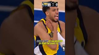 Tyrese Haliburton INSANE Shot Sends Game to OT! 😱 Pacers vs Knicks Game 1 Thriller #nbashorts