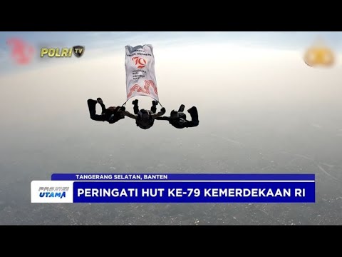 AKSI TERJUN PAYUNG PENGIBARAN BENDERA BJP ALMAS WIDODO KOLOPAKING