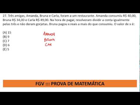Raciocínio Lógico Q27 Prova de Matemática #FGV 2012