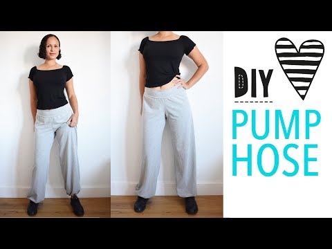 Sew stylish leg-length trousers / Harem pants with free pattern