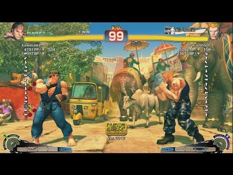 川西 (リュウ) vs ACE・EIRIN (ガイル) - AE2012 試合 *1080p*