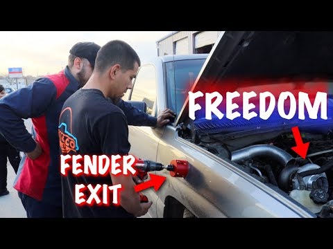 TURBO SILVERADO BUILD PART 1 | FENDER EXIT EXHAUST