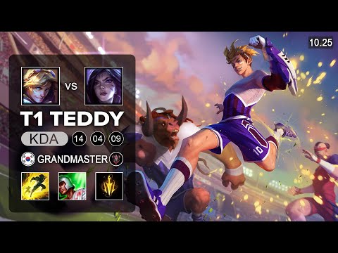 T1 Teddy Ezreal Bot vs Kaisa - KR Grandmaster Patch 10 25
