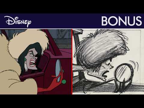 Les 101 Dalmatiens - Storyboards vs Film : Comparaison scène par scène de « La rage » | Disney
