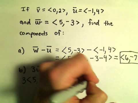 Vector Addition and Scalar Multiplication, Example 1