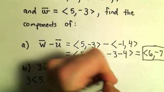 Vector Addition and Scalar Multiplication, Example 1