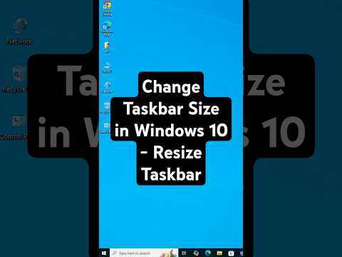 Change Taskbar Size in Windows 10 - Resize Taskbar