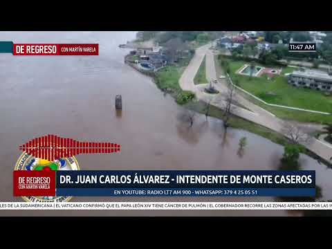 intendente  Dr. Juan Carlos Álvarez, para conocer la situación que atraviesa la ciudad