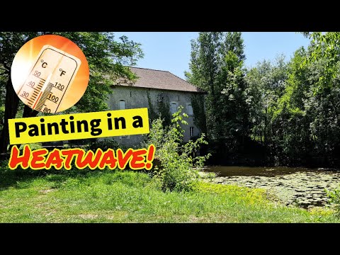 Plein Air Watercolor Tips: Painting a Deserted Mill in 34°C!