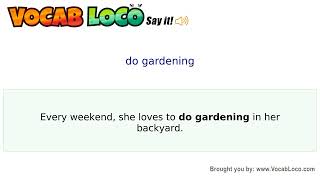 Video thumbnail for do gardening