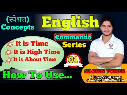 COMMANDO Series Part (01) | It's time concept | NDA | Airforce | English | Sachin Tomer | Basics