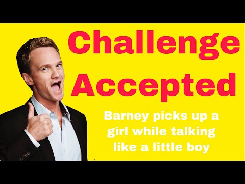 himym barney picks up a girl while talking like a little boy