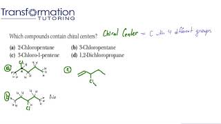 Which compounds contain chiral centers?