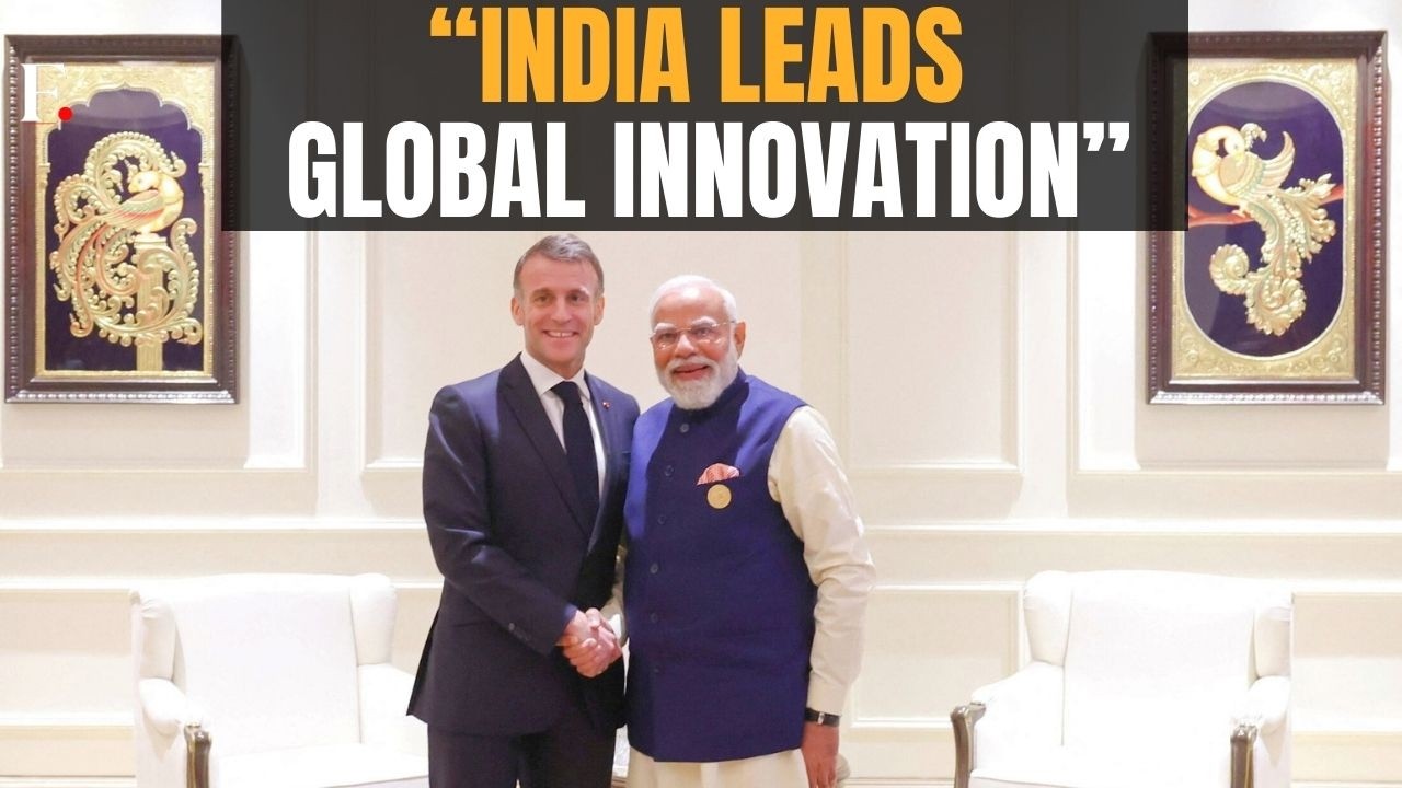 French President Macron Says "India Leads Global Innovation" N18G