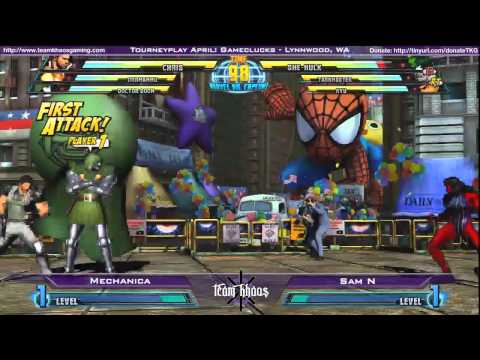 Tourneyplay April Marvel vs Capcom 3 Singles Top 8 - Mechanica vs Sam N - Losers Semi-Finals