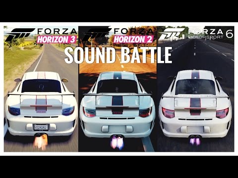 Forza Horizon 3 Porsche GT3 RS 4.0 vs Forza Horizon 2 vs Forza 6 [Sound Comparison]