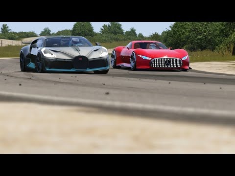 Mercedes-Benz AMG Vision GT vs Bugatti Divo at Bridegehampton