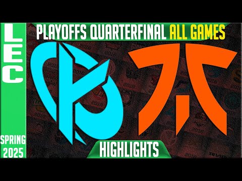 KC vs FNC Highlights ALL GAMES | Quarterfinal LEC Playoffs Split 2 2025 | Karmine Corp vs Fnatic