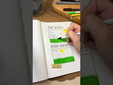 🎨🤯Çocukların çizimleri 90’lı yıllardan beri nasıl değişti?