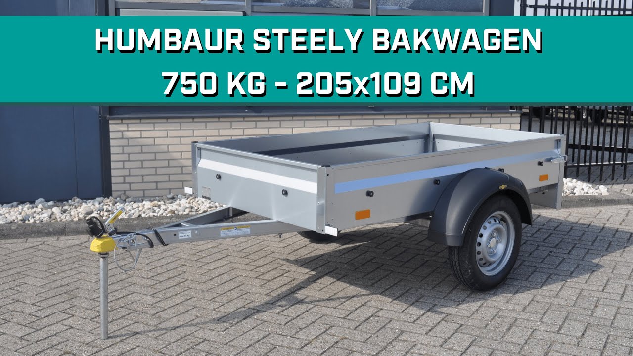 Humbaur bakwagen - 750 kg bruto laadvermogen - 205x109 cm