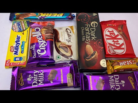 Delish lots of chocolates opening
