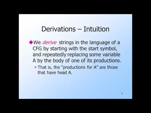 3   1   9  Introduction to context free grammars 27 min
