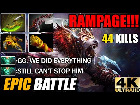 New Cancer Build Swift Blink + Abyssal Blade Ursa 44 Kills Rampage!!! Epic Battle Fight Dota 2